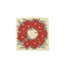 Idée Art Exclusive. Square Cushion With Red Roses Motif. Medium Size