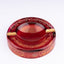 Vetrerie Di Empoli. Red Crystal Cigar Ashtray. Medium Size
