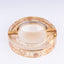 Vetrerie Di Empoli. Amber Crystal Cigar Ashtray. Medium Size
