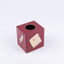 Hugo Russell & Company. Burgundy Tissue Box. Medium Size