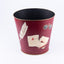 Hugo Russell & Company. Burgundy Wastebasket. Large Size