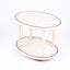 B.Home Interiors. Beige Natural Leather Oval Serving Table. Large Size