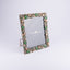 Thorson Hosier. Stainless Steel and Glass Photo Frame with Flowers All Around