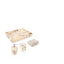 Pacific Connections. Cream Carrara Bathroom Accessories Set. 4 Pieces.