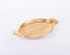 Villari. Oval Golden Tray with Feathers Design Handles. Large Size