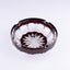 Cristallerie De Montbronn. Barrone Crystal Cigar Ashtray in Dark Red