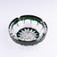 Cristallerie De Montbronn. Barrone Crystal Cigar Ashtray in Dark Green