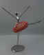 Brazilian Home Collection. Ballerina Figurine Designed in Seashell & Stainless Steel