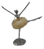 Brazilian Home Collection. Ballerina Figurine Designed in Seashell & Stainless Steel