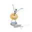 Brazilian Home Collection. Seashell Ballerina Figurine. Small Size