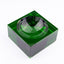 Veritas Home. Green Glass Square Bowl. Medium Size